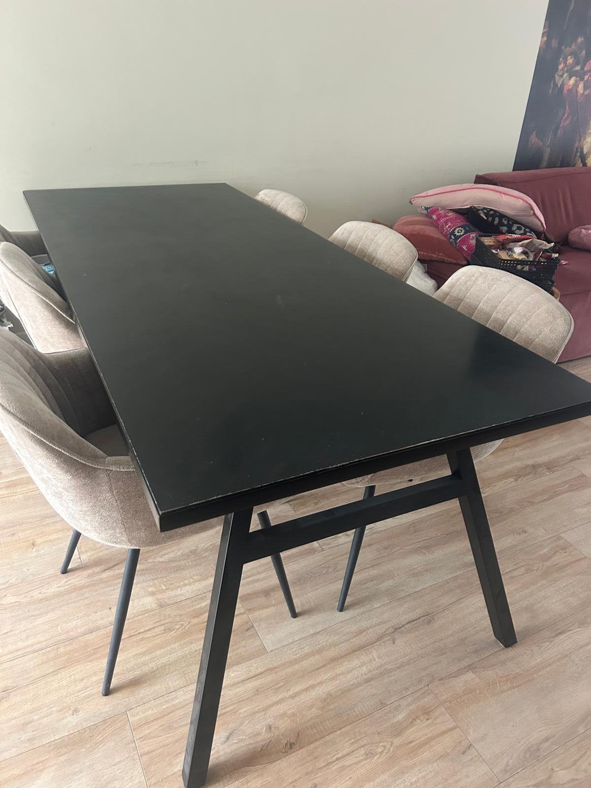 Eet tafel 90 x 220, Huis en Inrichting, Tafels | Eettafels, Ophalen, 200 cm of meer, 50 tot 100 cm, Zo goed als nieuw