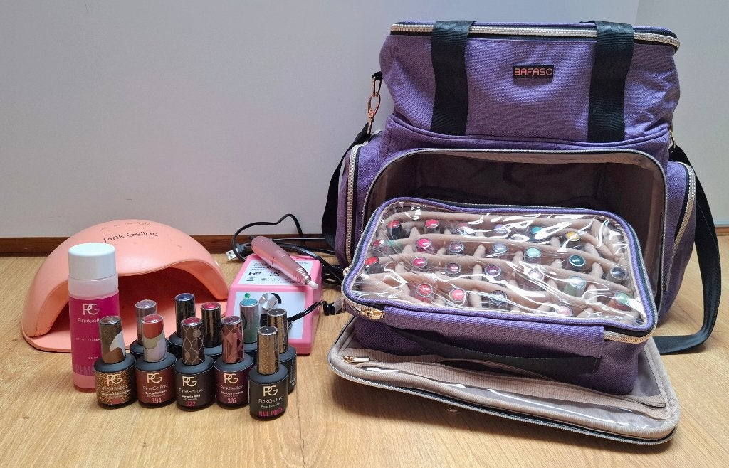 Grote gelnagellak-set (Pink Gellac), Sieraden, Tassen en Uiterlijk, Uiterlijk | Cosmetica en Make-up, Gebruikt, Make-up, Handen en Nagels