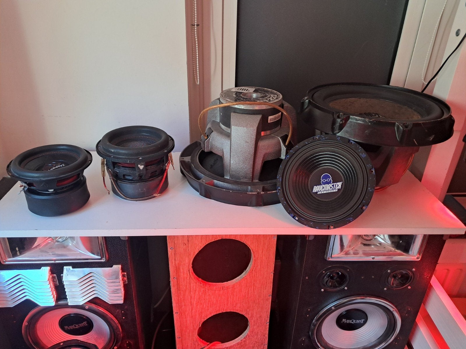 dikke subwoofers 6  8 en 12 inch, Audio, Tv en Foto, Ophalen, Gebruikt, Geschikt voor surround/home cinema, Subwoofer