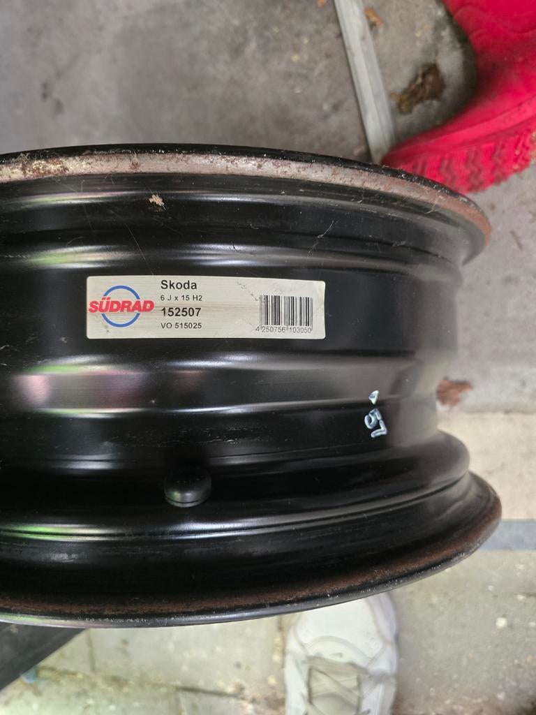 4 stalen velgen 15 inch – 5x100 – o.a. Skoda, VW, Seat, Ophalen of Verzenden, Iveco, Motor en Toebehoren