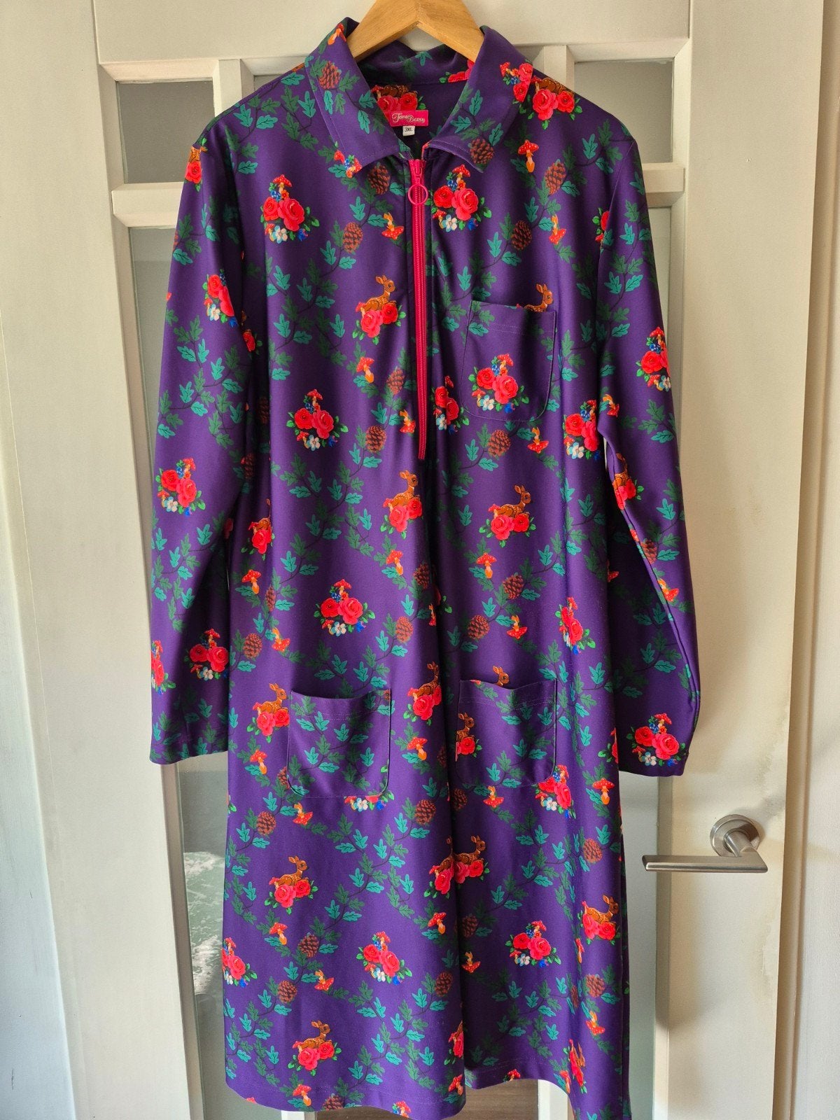Tante Betsy jurkje, maat 3XL., Ophalen of Verzenden, Gedragen, Maat 46/48 (XL) of groter, Paars