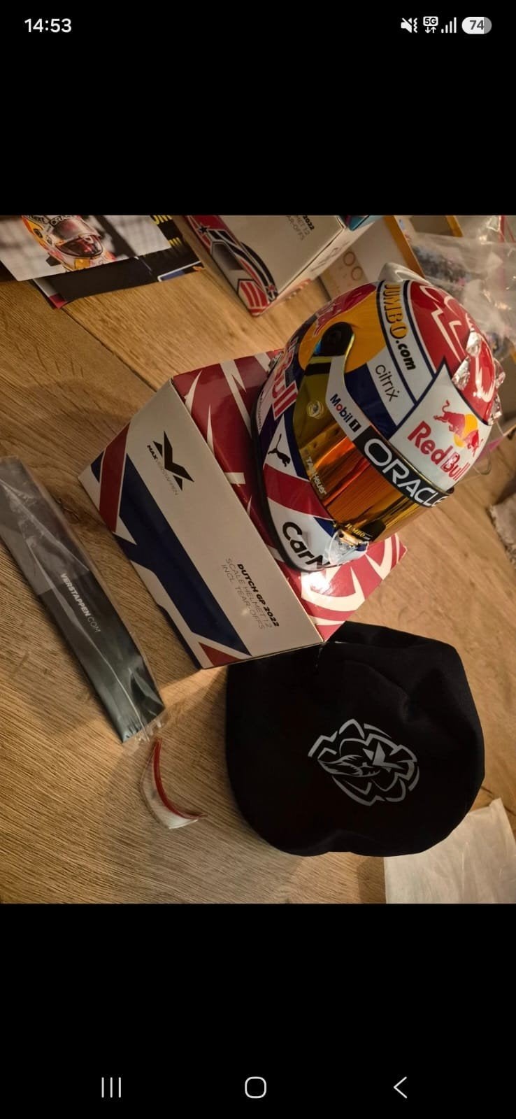 Max Verstappen Dutch GP 2022 Schaalhelm, Ophalen of Verzenden, Nieuw, Formule 1