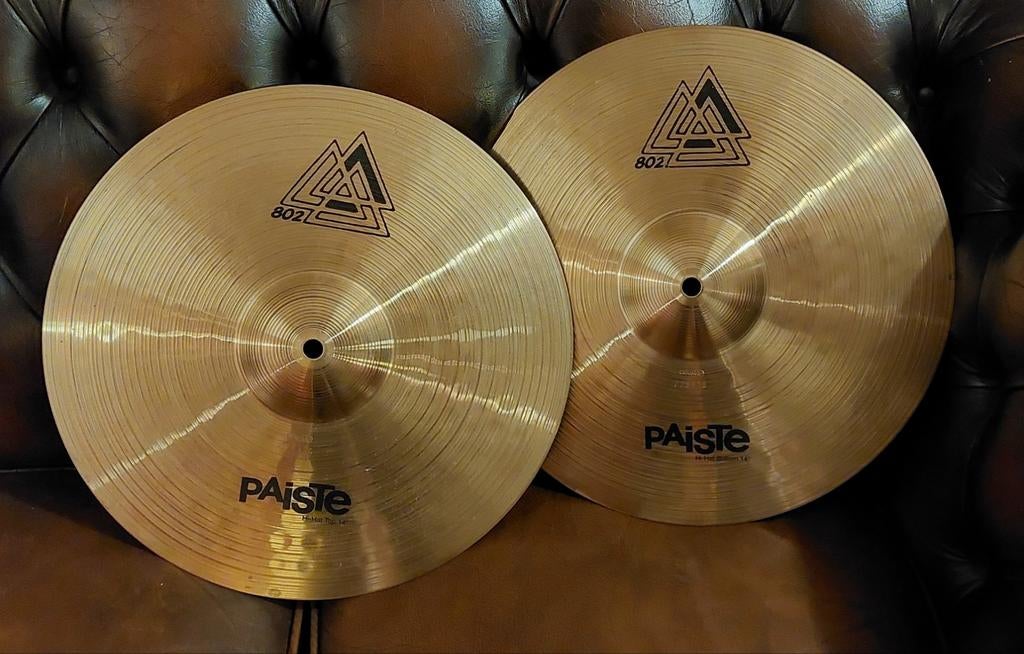 Paiste 802 hi hat 14" set / made in Germany, Ophalen of Verzenden, Gebruikt, Overige merken