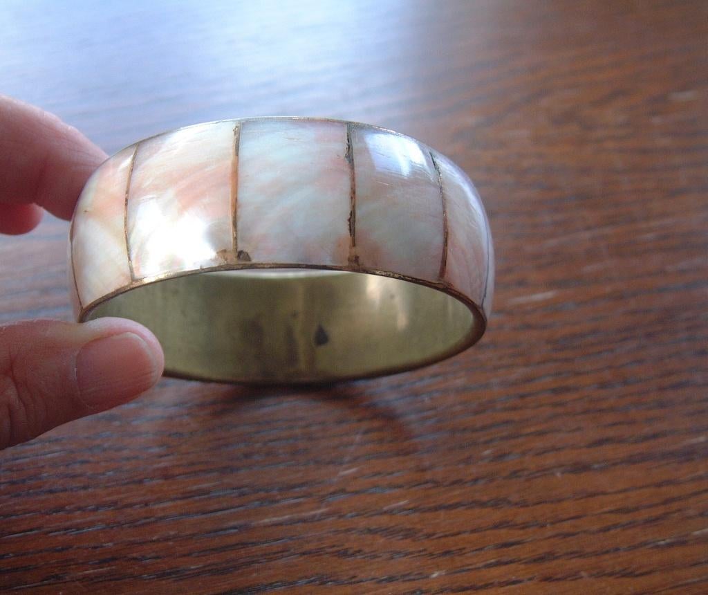 mooie gave armband met parelmoer parlemoer, Sieraden, Tassen en Uiterlijk, Armbanden, Ophalen of Verzenden, Overige materialen