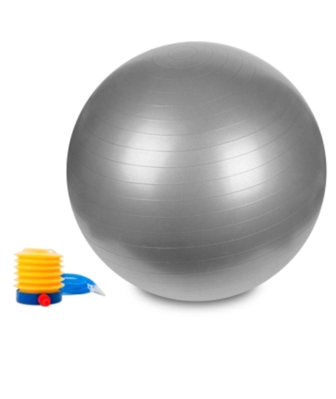 Fitnessbal met pomp - Grijs, Ophalen of Verzenden, Nieuw, Buik, Fitnessbal
