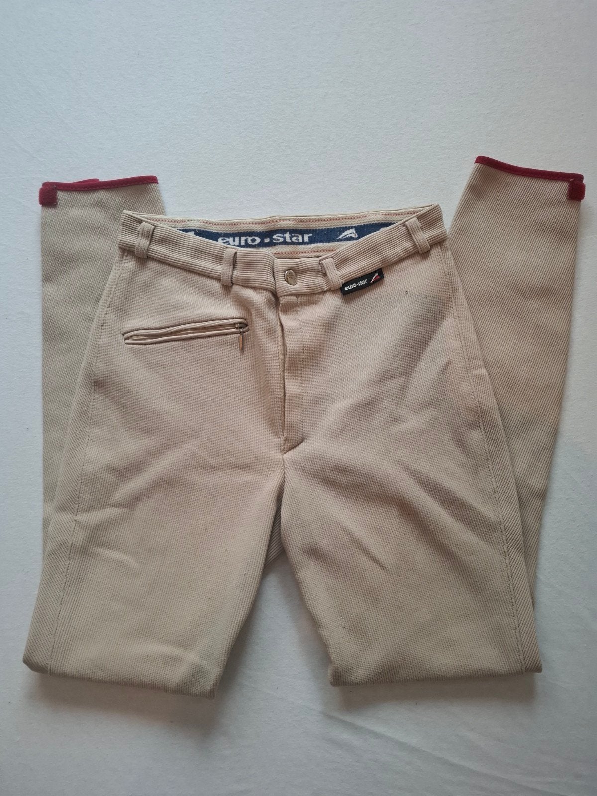 ribbel rijbroek eurostar maat xs/s, Dieren en Toebehoren, Met stretch, Dressuur, Overige merken, Beige