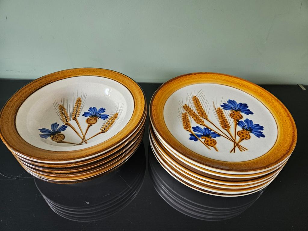 Vintage Majolica Schramberg Korenbloem Borden Jaren '70, Antiek en Kunst, Antiek | Keramiek en Aardewerk, Ophalen of Verzenden