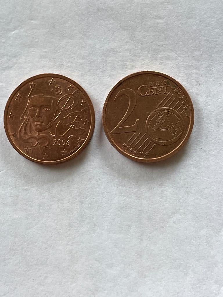 Frankrijk  Euro munt 1 van 2 cent van 2006., Postzegels en Munten, Ophalen of Verzenden, Frankrijk, 2 cent, Losse munt