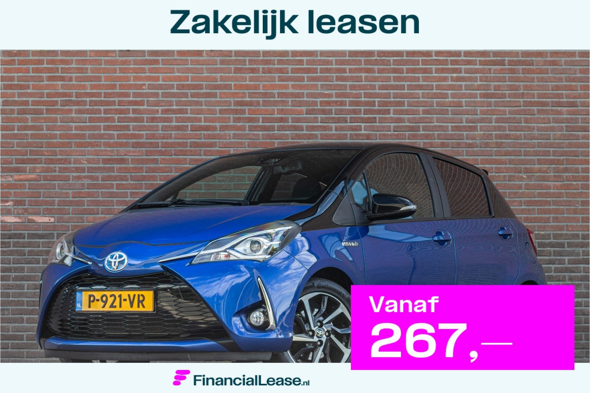 Toyota Yaris 1.5 Hybrid Bi-Tone, Carplay, Camera, LED, Lane, Gebruikt, 4 cilinders, Blauw, 49 €/maand