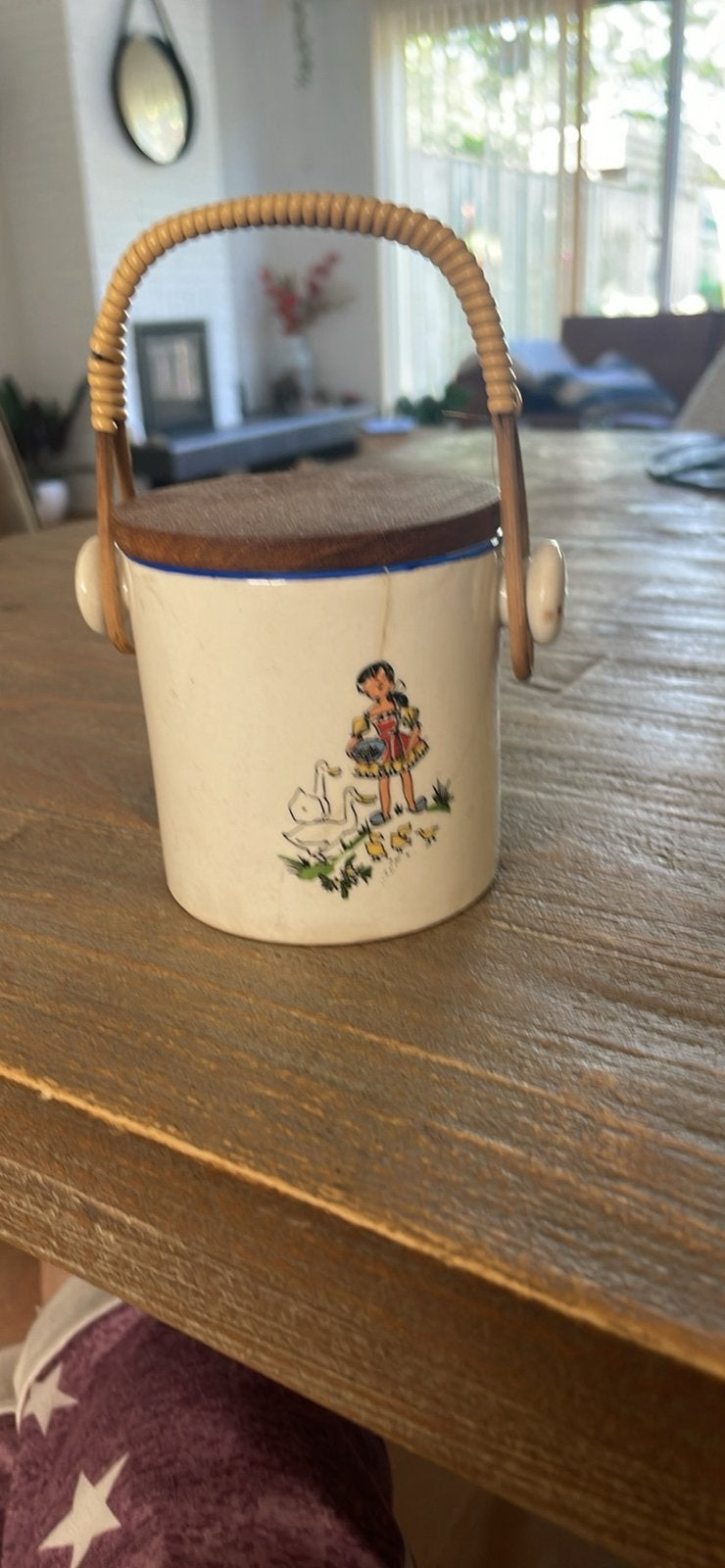 Klein oud potje, Ophalen of Verzenden, Zo goed als nieuw, Overige materialen, Pot, Bus of Blik