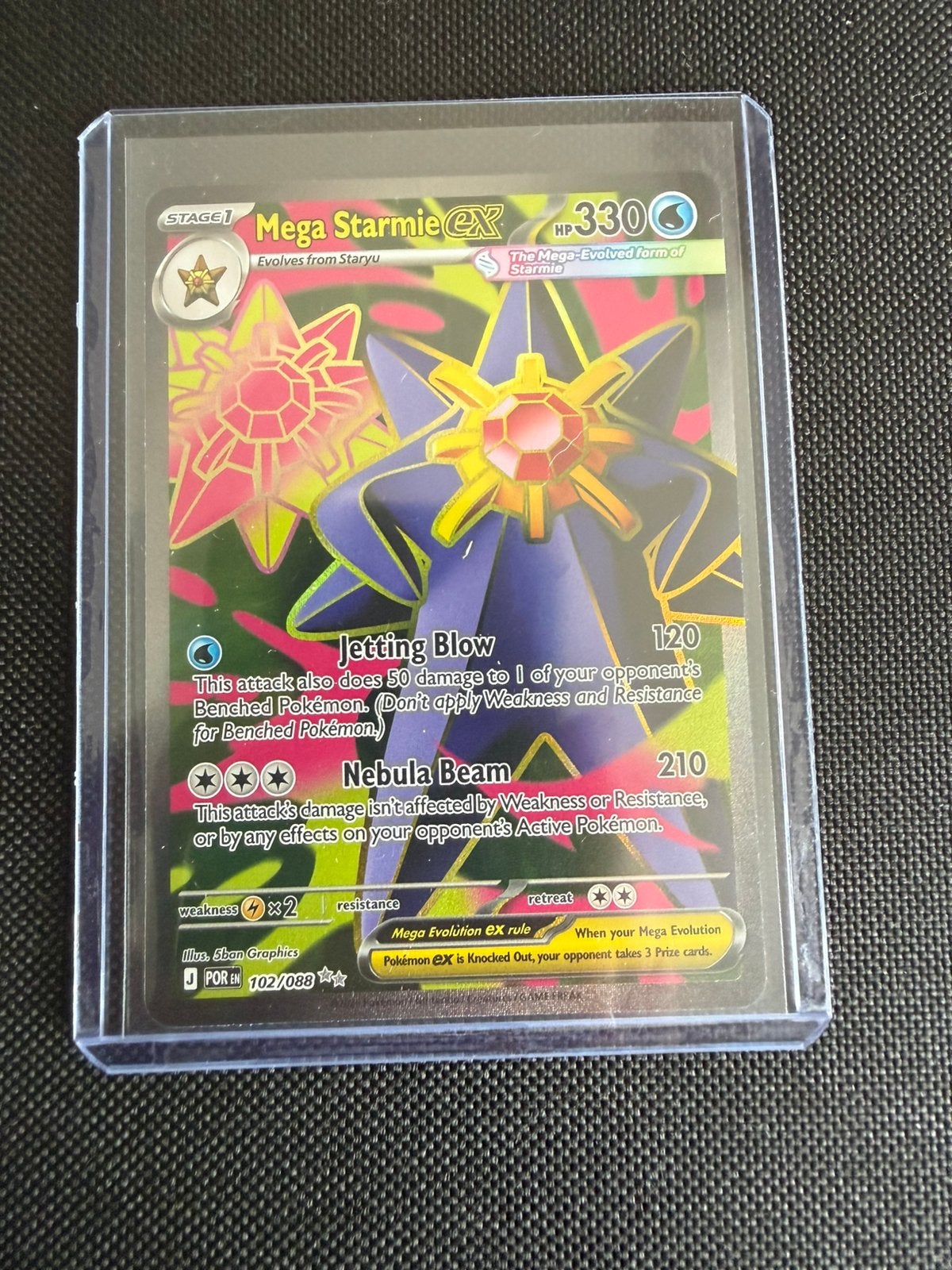 Pokemon - Mega Starmie ex (POR 102), Ophalen of Verzenden, Zo goed als nieuw