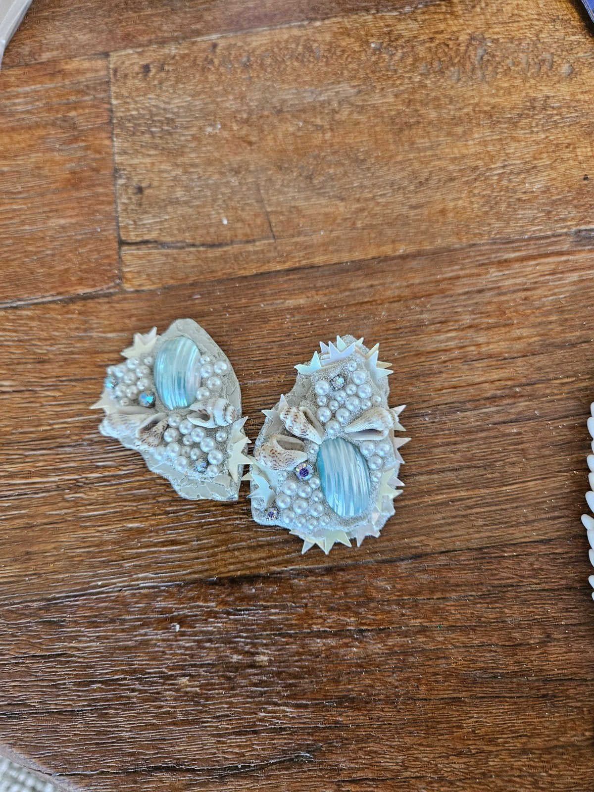 Vintage oorbellen met clips, Ophalen of Verzenden, Zo goed als nieuw, Overige materialen