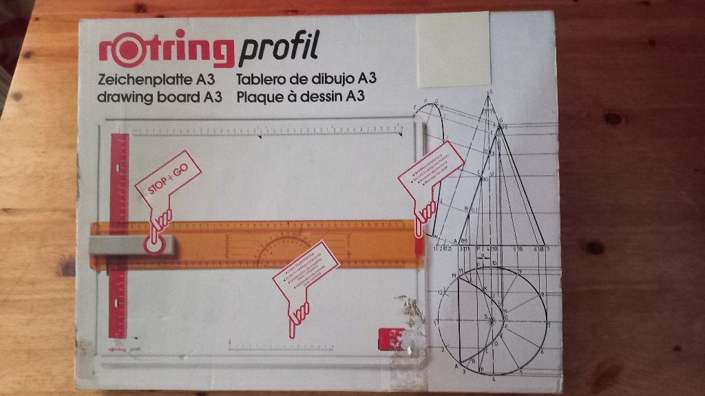 Rotring profile A3 Tekenbord met Parallelle Beweging, Ophalen of Verzenden, Zo goed als nieuw, Minder dan 130 cm