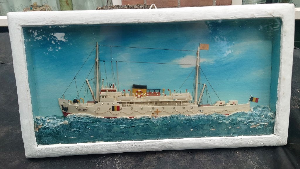 ~1950 hand gemaakt gips model van schil Proces Astrid (1930), Blauw, Gips, Brutalistisch, Ophalen of Verzenden