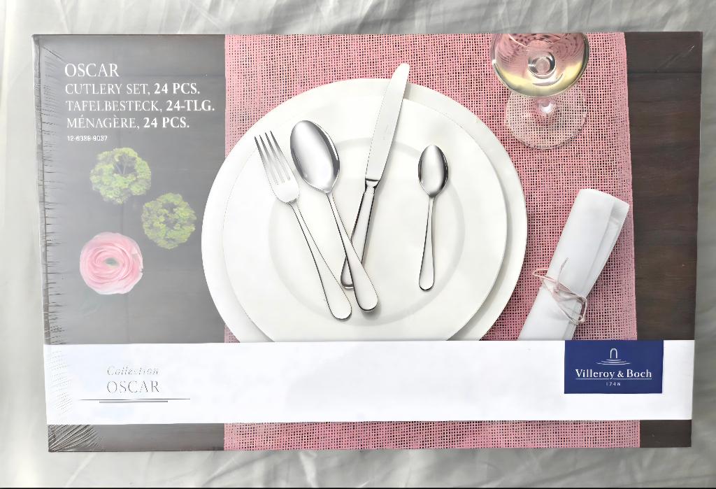 Nieuwe Villeroy & Boch besteksek 24 delig bestekset Oscar, Nieuw, Ophalen of Verzenden, Rvs of Chroom, Vaatwasserbestendig
