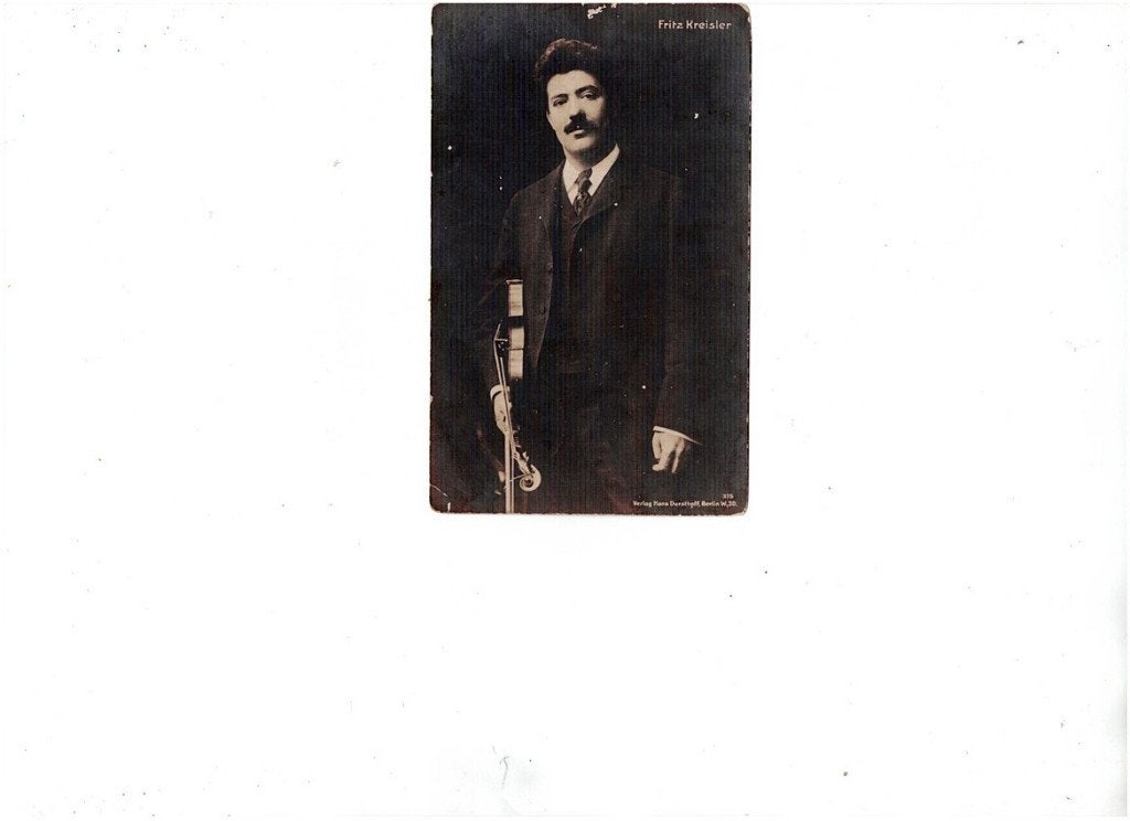 Oude ansichtkaart Fritz Kreisler violist 1904, Ophalen of Verzenden, Voor 1920, Gelopen, Zuid-Holland