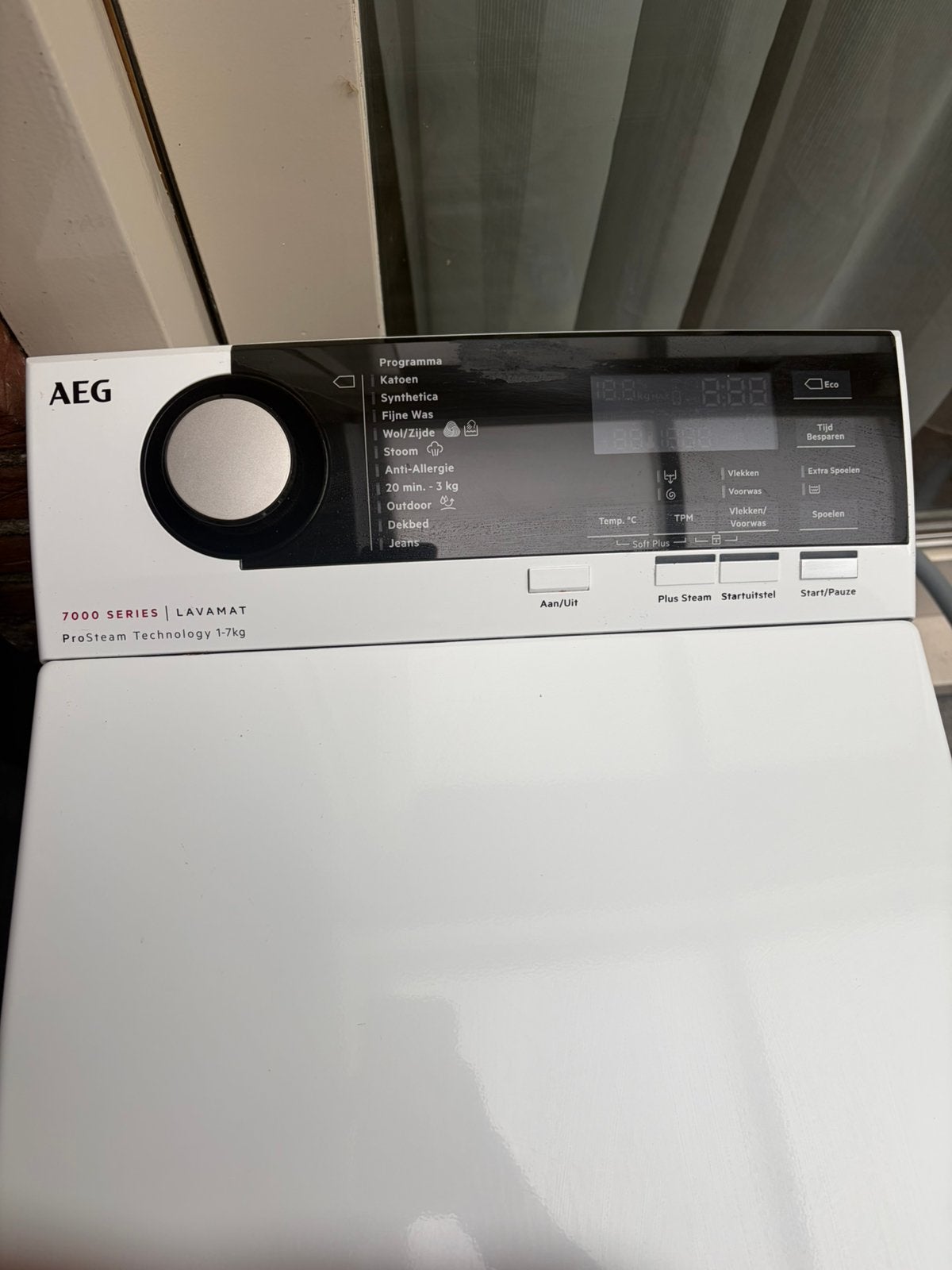 Aeg wasmachine bovenlader, 40 cm breed, Ophalen, 1200 tot 1600 toeren, 85 tot 90 cm
