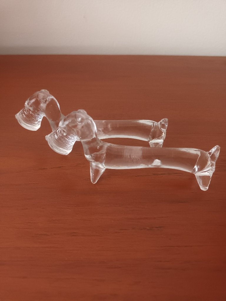 2x Schnauzer/ glas/ vintage, Ophalen of Verzenden