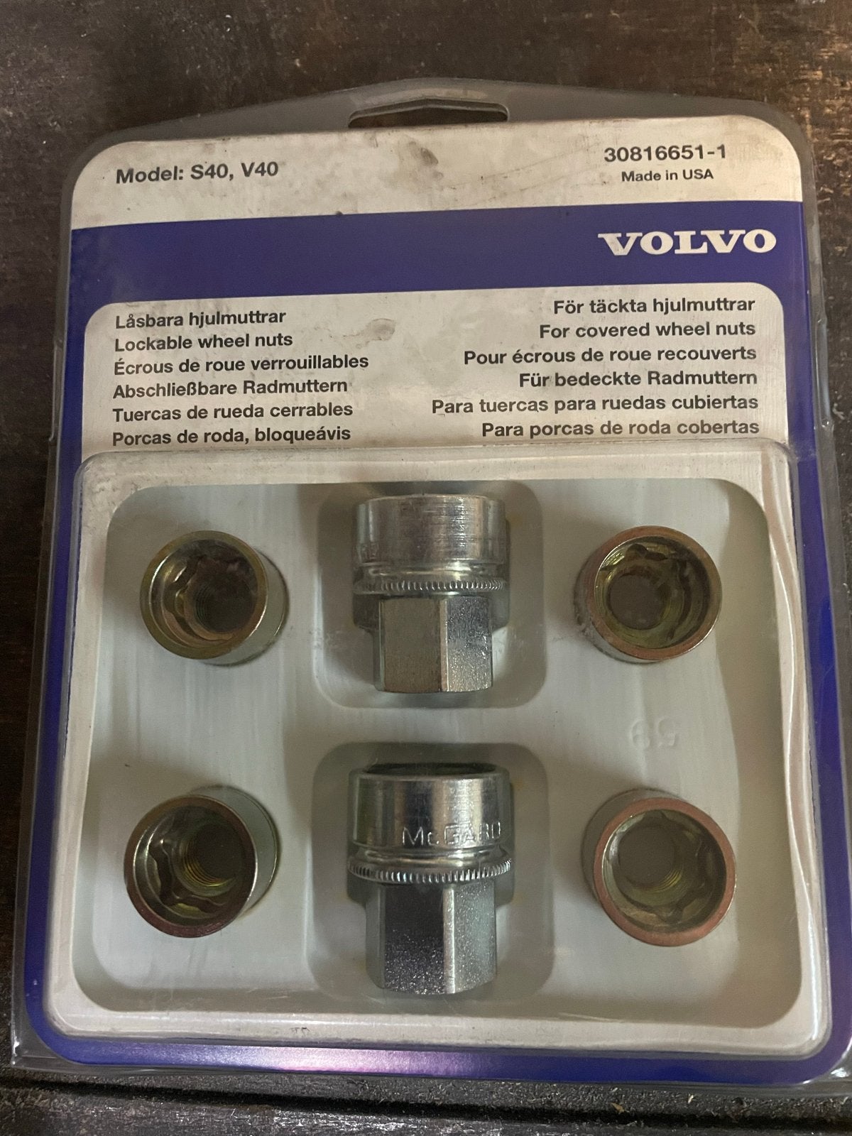 Originele Volvo Wielsloten Set S40 V40 - Nieuw in verpakking, Ophalen of Verzenden, Nieuw
