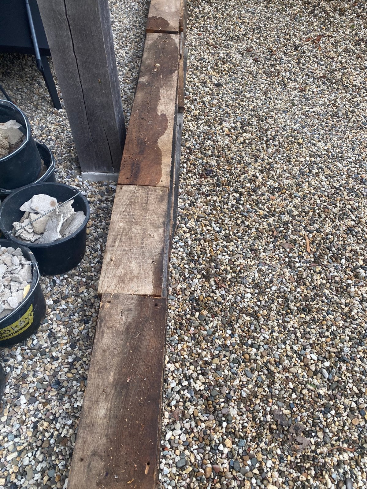 Eiken planken gebruikt  ong19cm breed en 3 cm dik, Doe-het-zelf en Verbouw, Hout en Planken, Ophalen, 25 tot 50 mm, Eiken, Plank