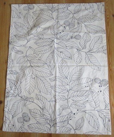 Lap Ikea stof 2004, design Maria Åström, wit met bladeren, Wit, Ophalen of Verzenden, Zo goed als nieuw, 30 tot 120 cm