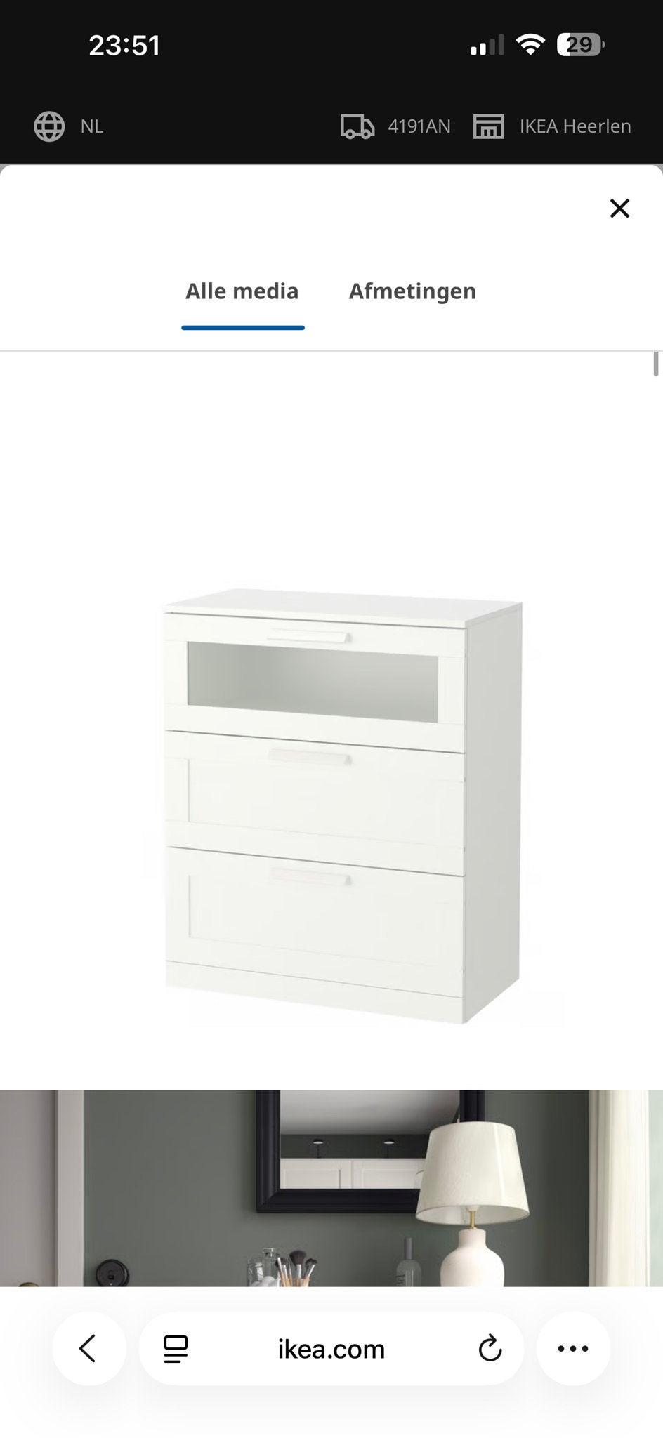 2x IKEA Malm ladekast met lichte gebruiksporen, Huis en Inrichting, Ophalen, Gebruikt, 50 tot 100 cm, 3 of 4 laden