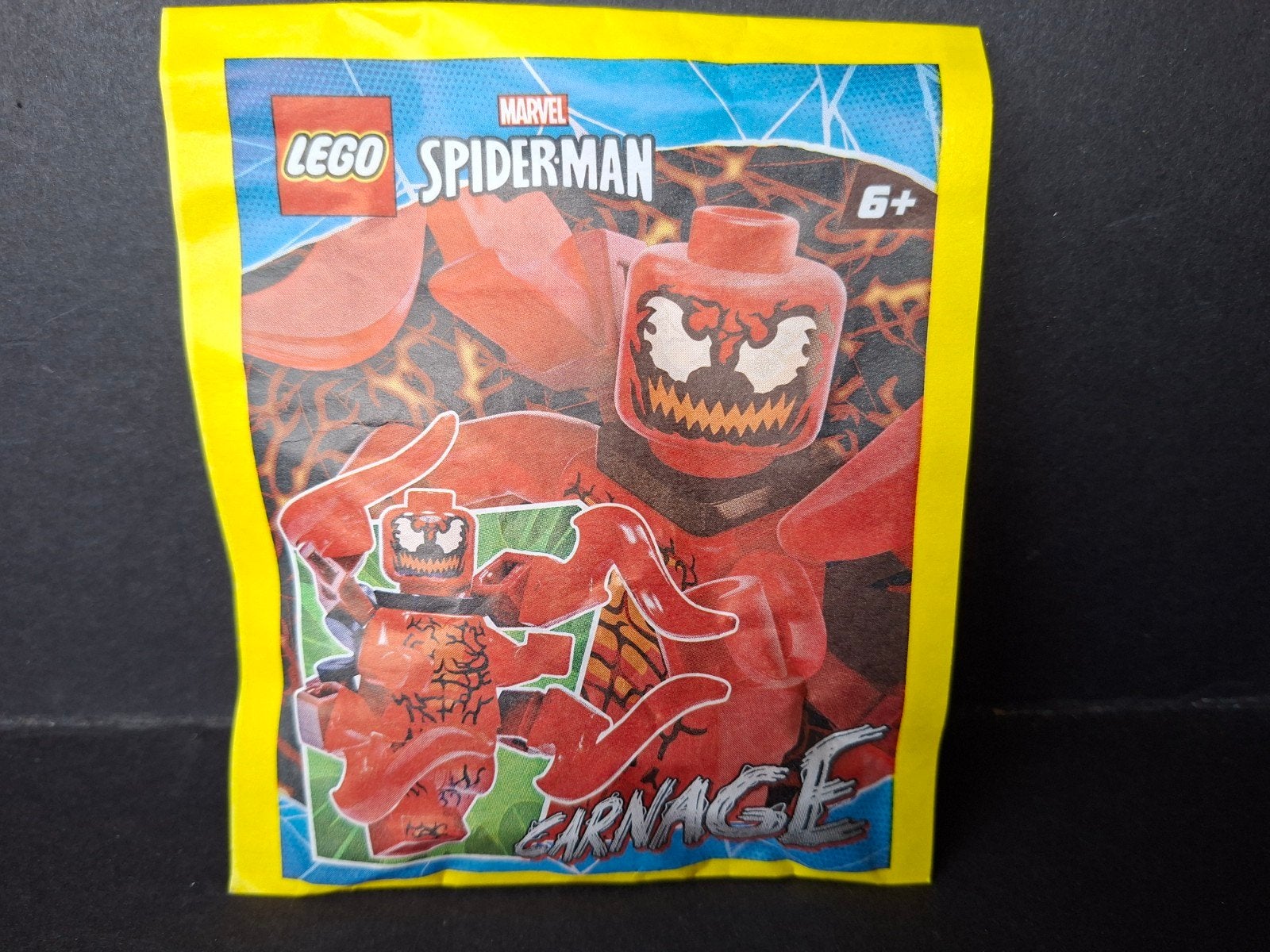 Lego minifig NIEUW Polybag Paperbag Spiderman Carnage, Marvel, Lego, Nieuw, Ophalen of Verzenden