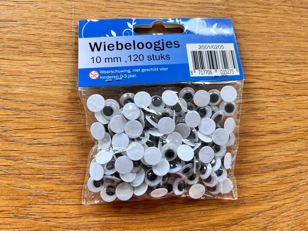 Nieuw zakje wiebeloogjes, Geschikt voor karton, Overige thema's, Nieuw, Ophalen of Verzenden