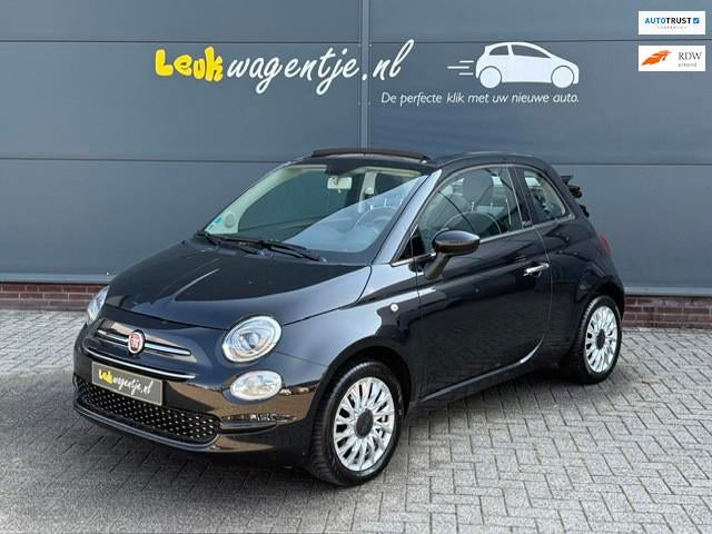 Fiat 500 C 1.2 Lounge Cabrio Automaat *cruise *airco *p-sens, Gebruikt, 4 cilinders, Cabriolet, 4 stoelen