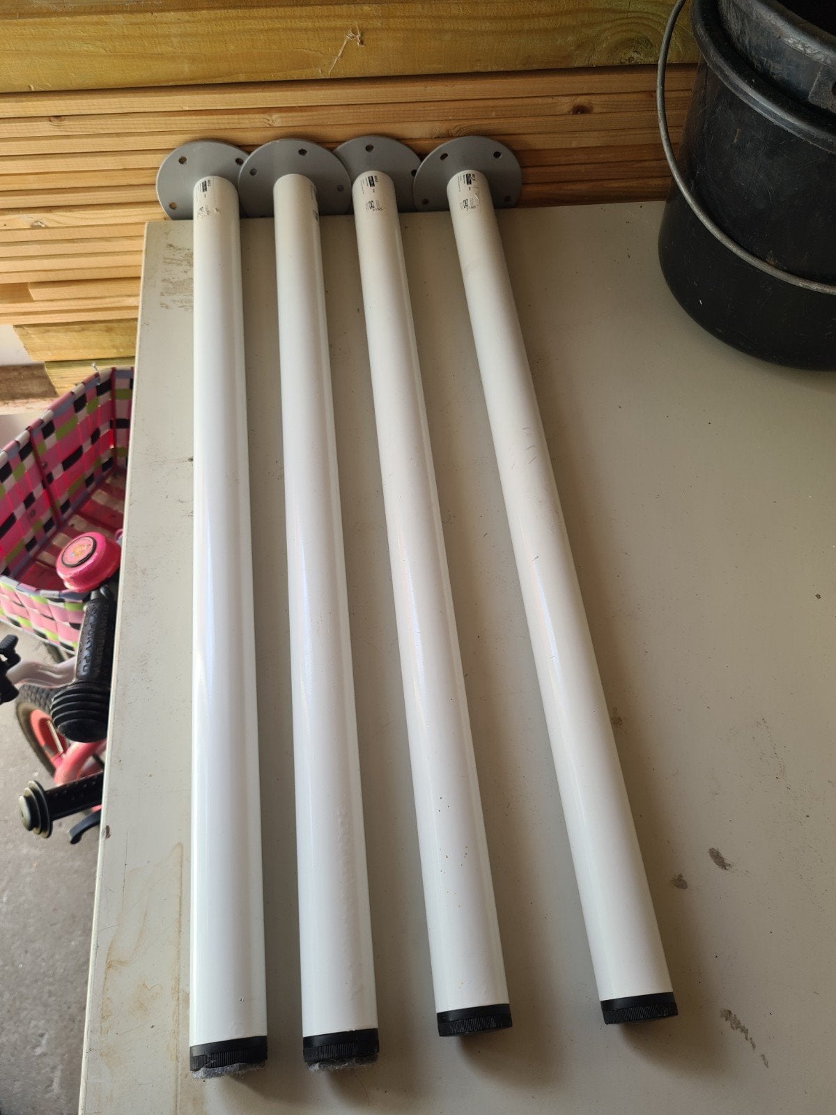 IKEA ADILS tafelpoten - 4 stuks wit, Ophalen, Gebruikt, Metaal, Tafelpoot