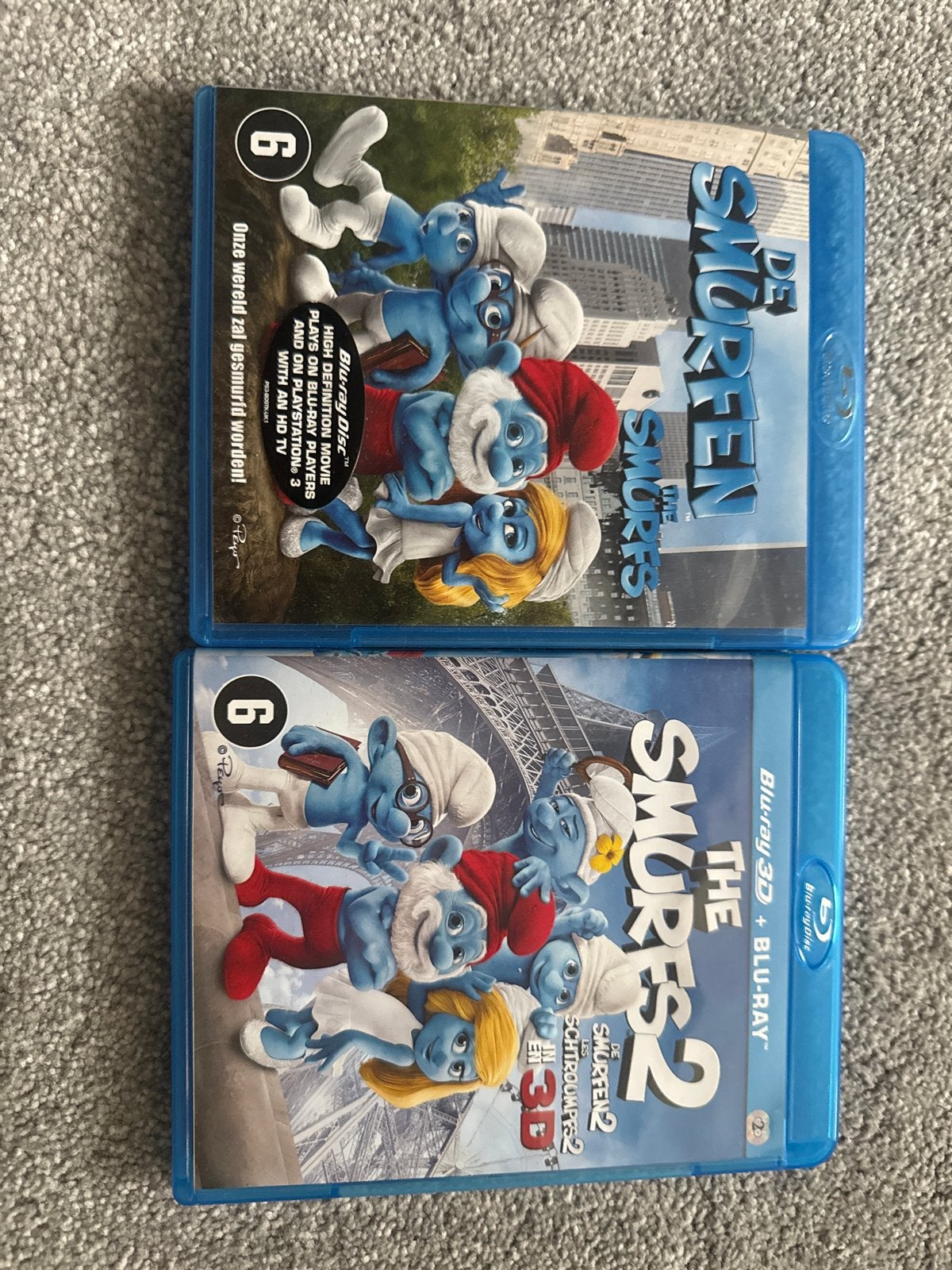 De Smurfen 1 & 2 Blu-ray (3D) - Zo goed als nieuw, Animatie, Amerikaans, Nederlands, Breedbeeld