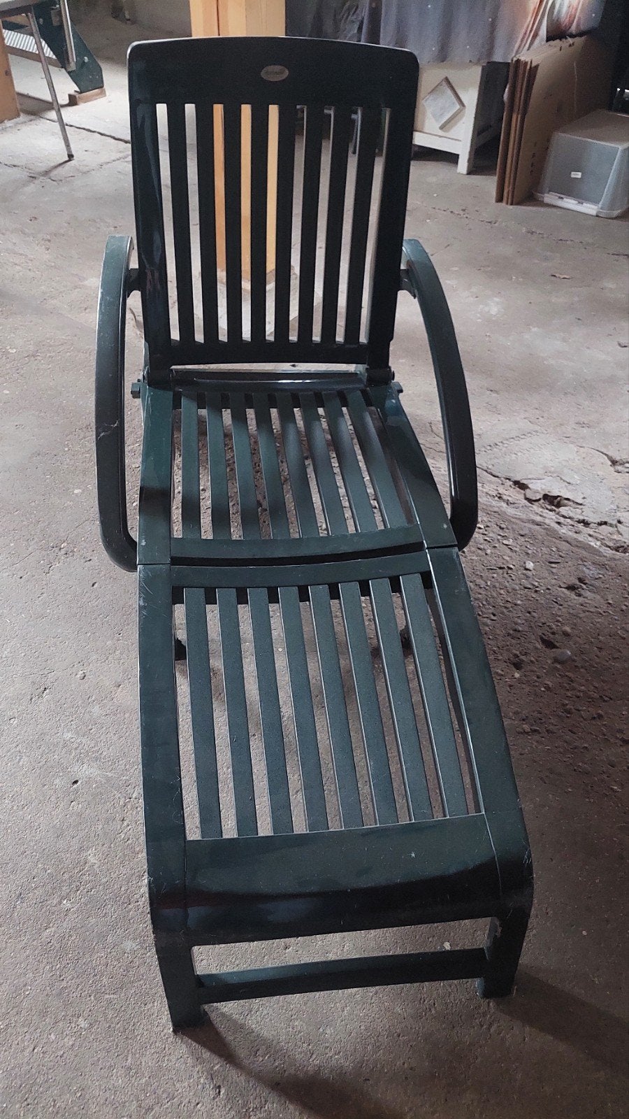 Hartman degelijk groen ligbed / inklapbaar / verrijdbaar, Tuin en Terras, Ophalen, Gebruikt, Kunststof