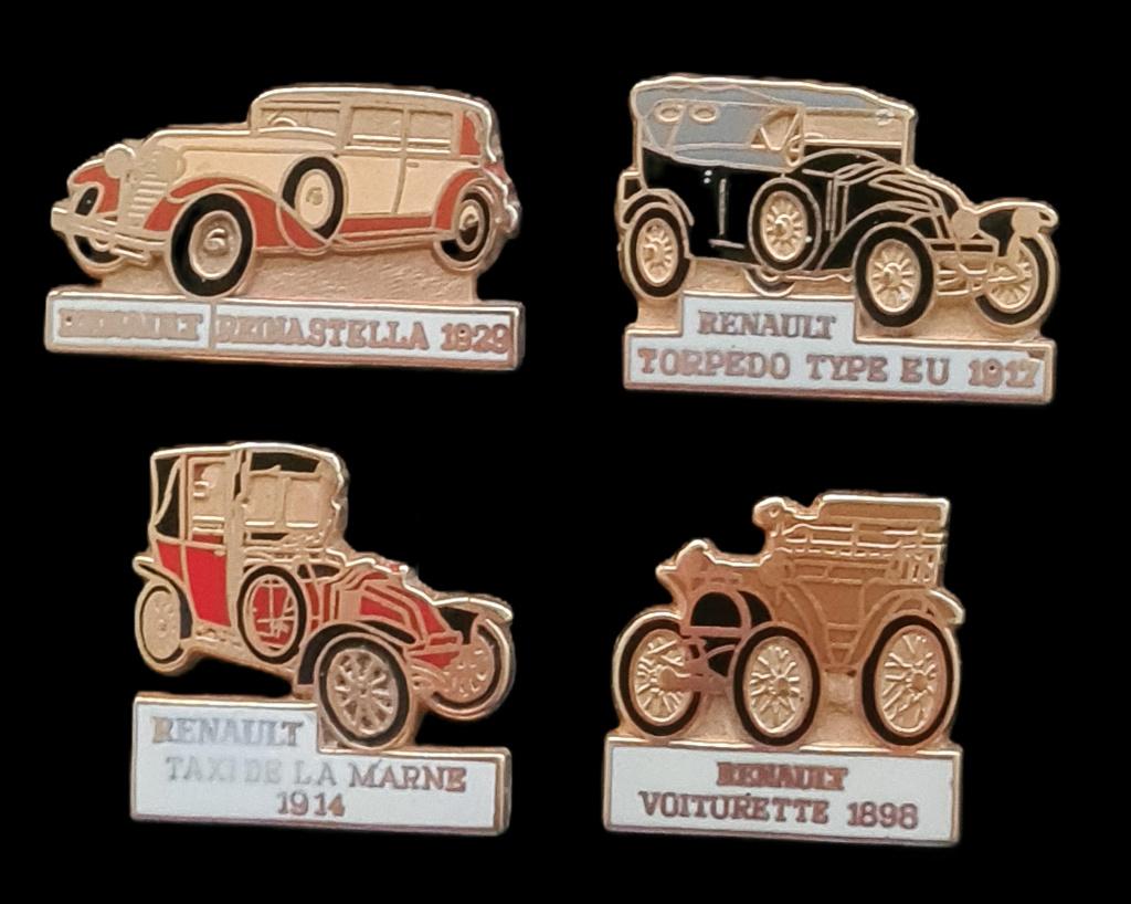 Renault oldtimer pins- seire van 4 stuks, Verzenden, Nieuw, Transport, Speldje of Pin