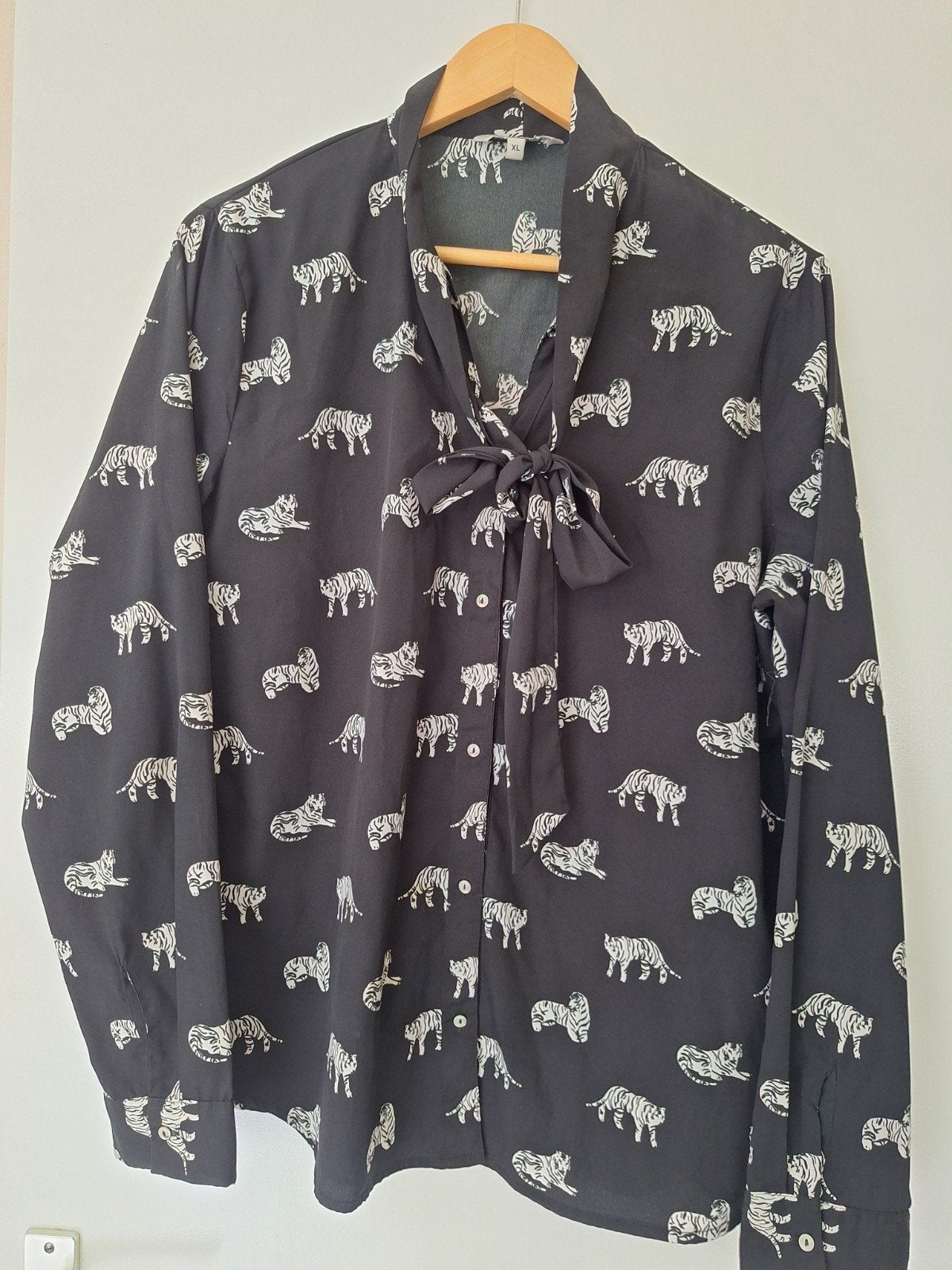Blouse dierenprint XL, Kleding | Dames, Blouses en Tunieken, Ophalen of Verzenden, Zo goed als nieuw, Zwart