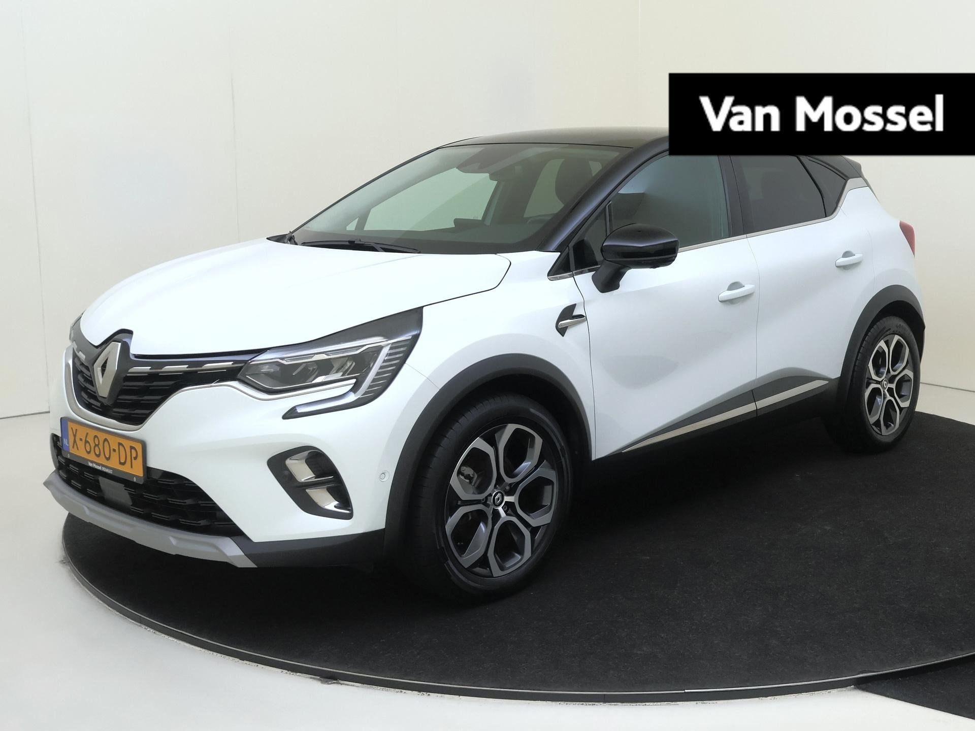 Renault Captur 1.6 E-Tech full hybrid 145 techno | 1e Eigena, Auto's, 715 kg, Leder en Stof, Wit, Origineel Nederlands