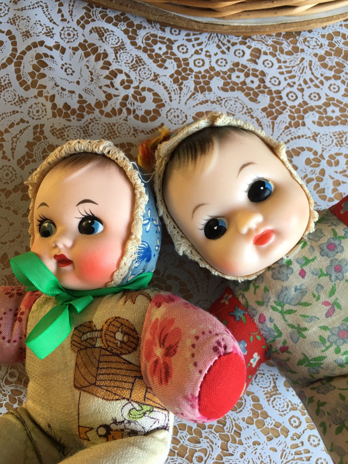 2 Vintage pieppopjes jaren 60., Ophalen of Verzenden