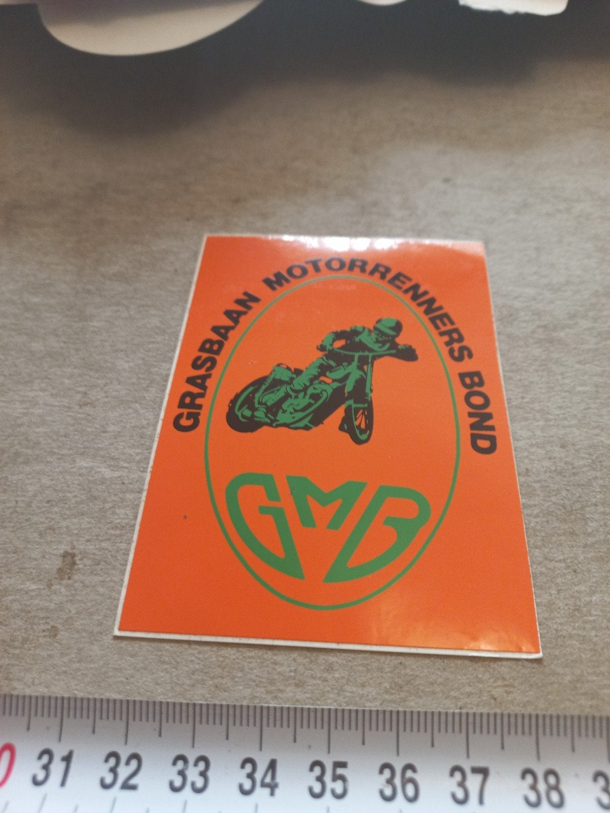 Vintage Grasbaan Motorrenners Bond GMB Sticker, Verzamelen, Ophalen of Verzenden, Zo goed als nieuw, Auto of Motor