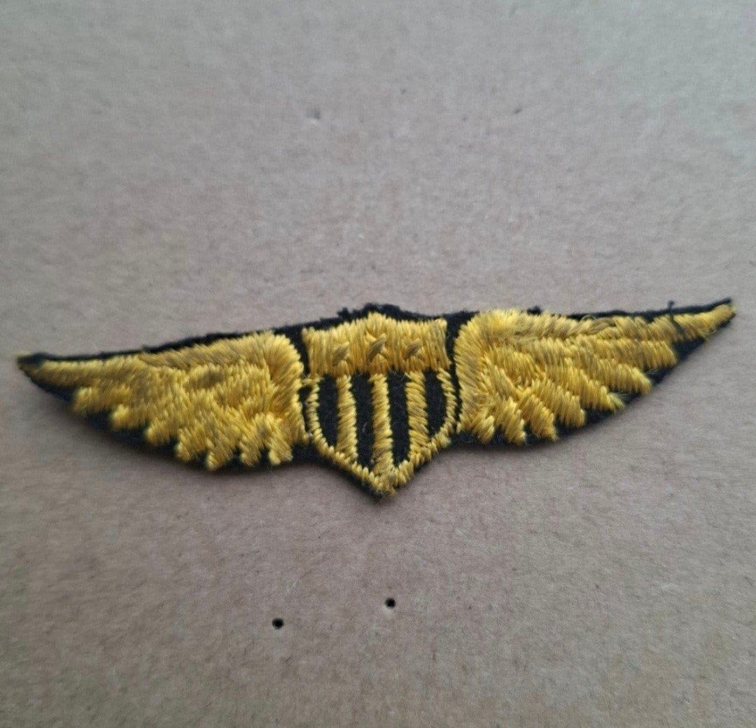 U.S.A.F. WWII PILOTS WINGS stof, Verzamelen, Ophalen of Verzenden, Luchtmacht, Amerika, Lintje, Medaille of Wings