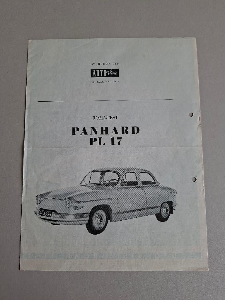 ROADTEST PANHARD PL 17 uit 1961, Boeken, Ophalen of Verzenden, Gelezen, Overige merken