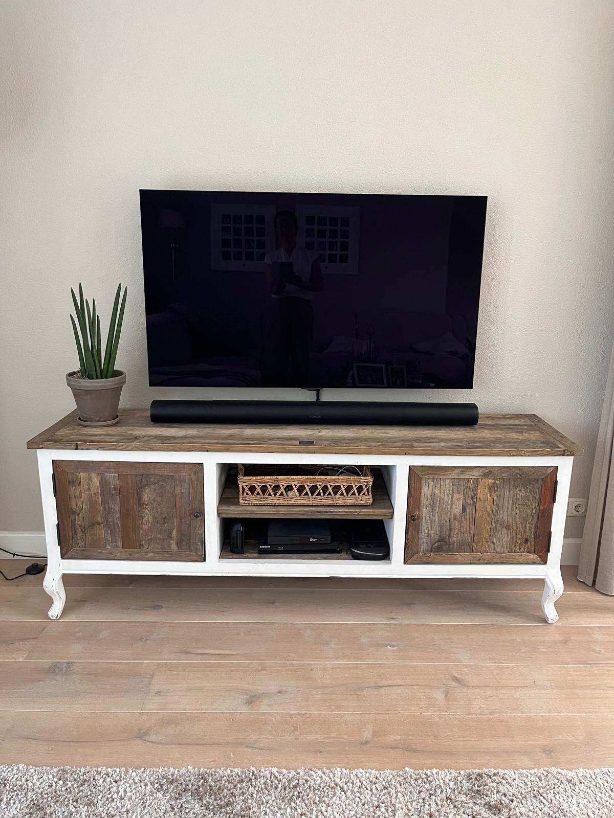 Rivièra maison driftwood TV-meubel, Ophalen, Overige materialen, 150 tot 200 cm, Minder dan 100 cm