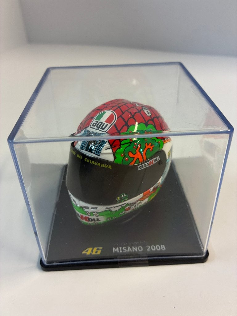 79732: Helm - MotoGP - Valentino Rossi - Misano 2008 - 1:5, Overige typen, Zo goed als nieuw, Bachsatztstr. 54 D 72131 Ofterdingen, Germany