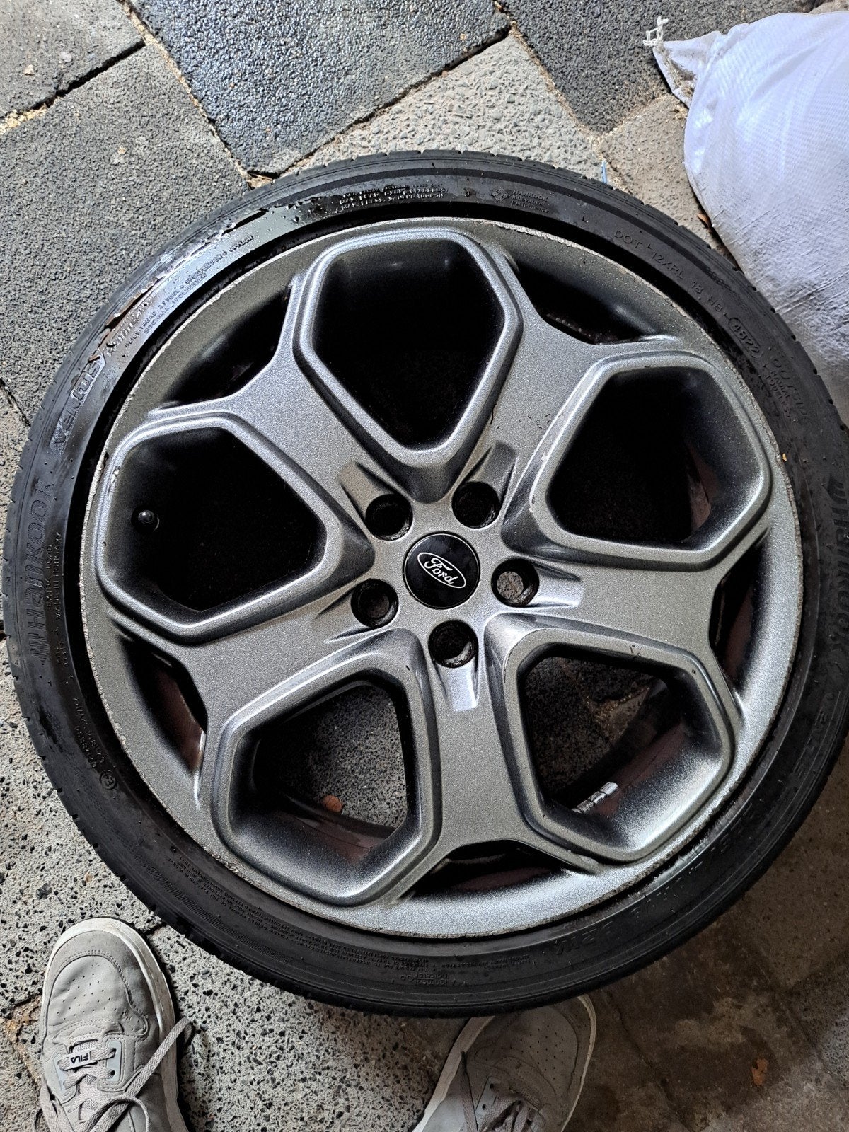 Ford 18 inch velgen met zomerbanden - 235/45 R18, Ophalen, 18 inch, Gebruikt, Banden en Velgen