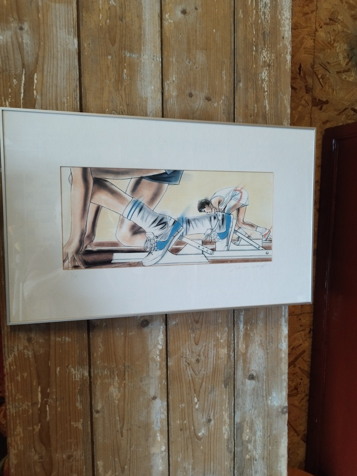 vintage Litho van Leidse Kunstenaar Wim Hoogstraten gesignee, Antiek en Kunst, Ophalen of Verzenden
