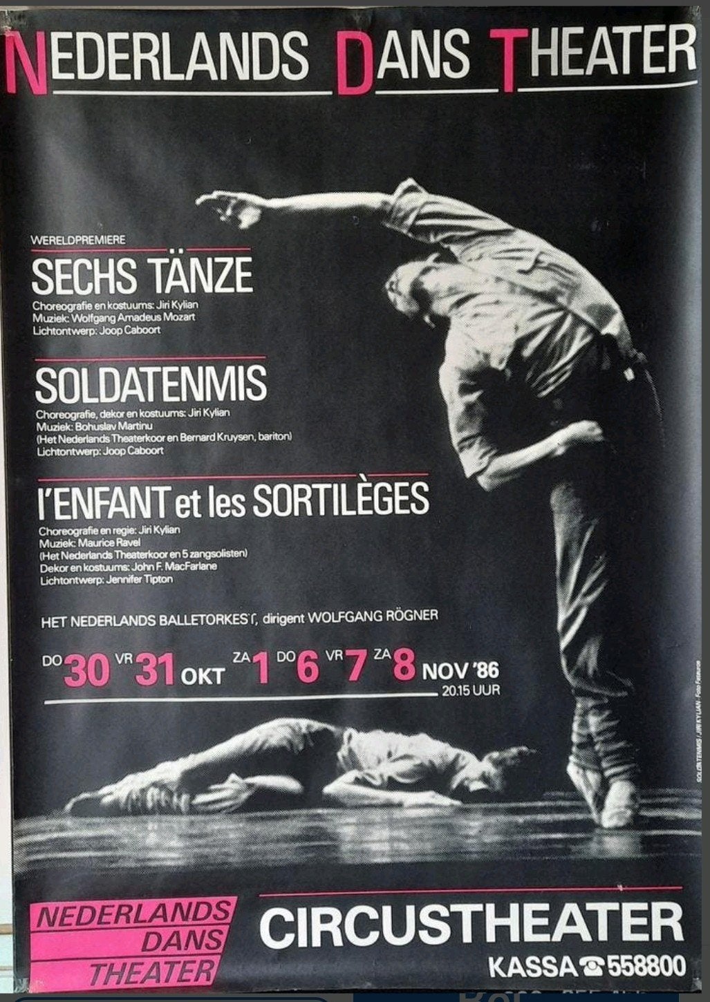 Originele oude affiches van
balletvoorstellingen., Ophalen