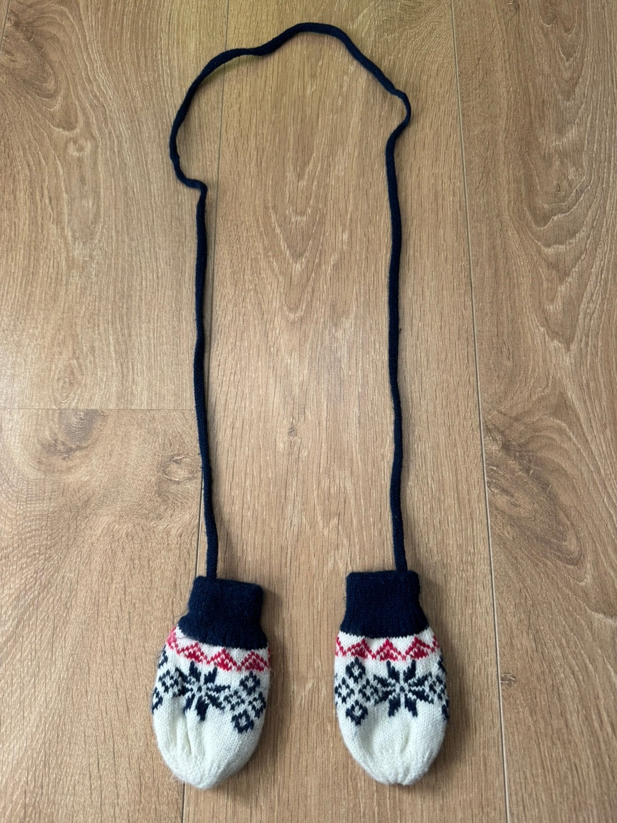 Hema handschoenen wanten baby blauw/wit one size, Ophalen of Verzenden, Gebruikt, Jongetje of Meisje, Wanten