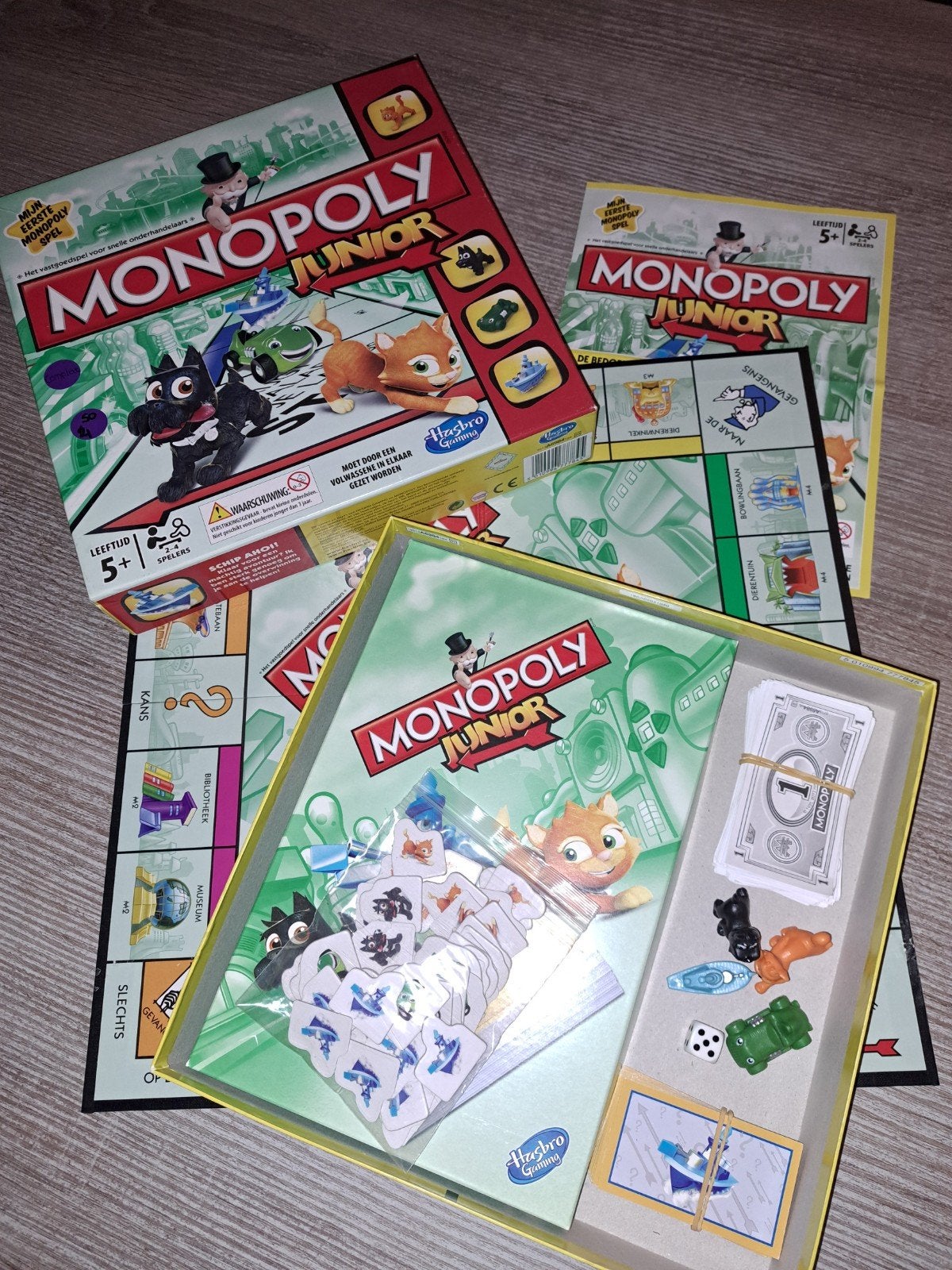 Monopoly Junior - Mijn Eerste Monopoly Spel, Hobby en Vrije tijd, Gezelschapsspellen | Bordspellen, Een of twee spelers, Ophalen of Verzenden