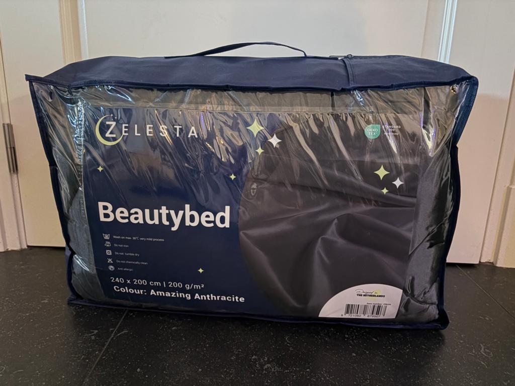 NIEUW Zelesta Beautybed Anthracite 240x200, Overige kleuren, Dekbedovertrek, Ophalen of Verzenden, Nieuw
