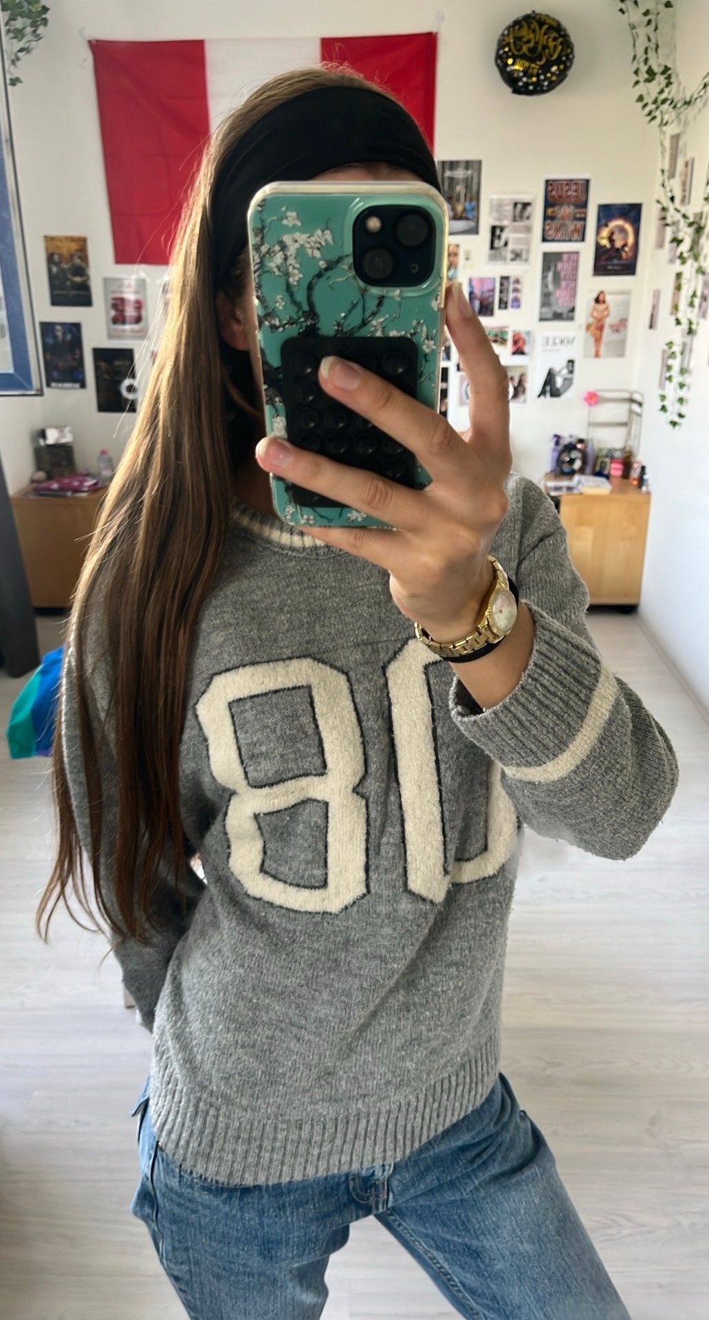 Stradivarius gebreide varsity trui grijs, Kleding | Dames, Ophalen of Verzenden, Gedragen, Maat 38/40 (M), Grijs