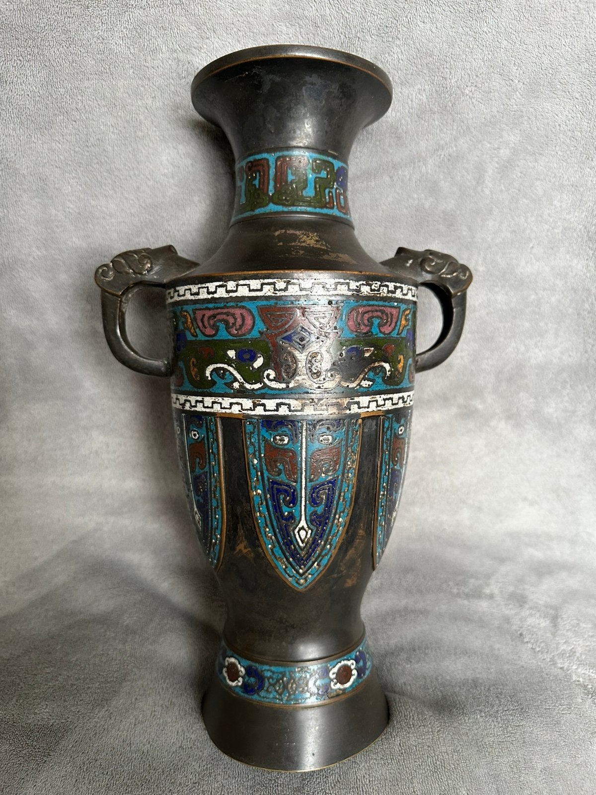 Antieke Chinese Bronze Vaas Qing Dynasty, Ophalen of Verzenden