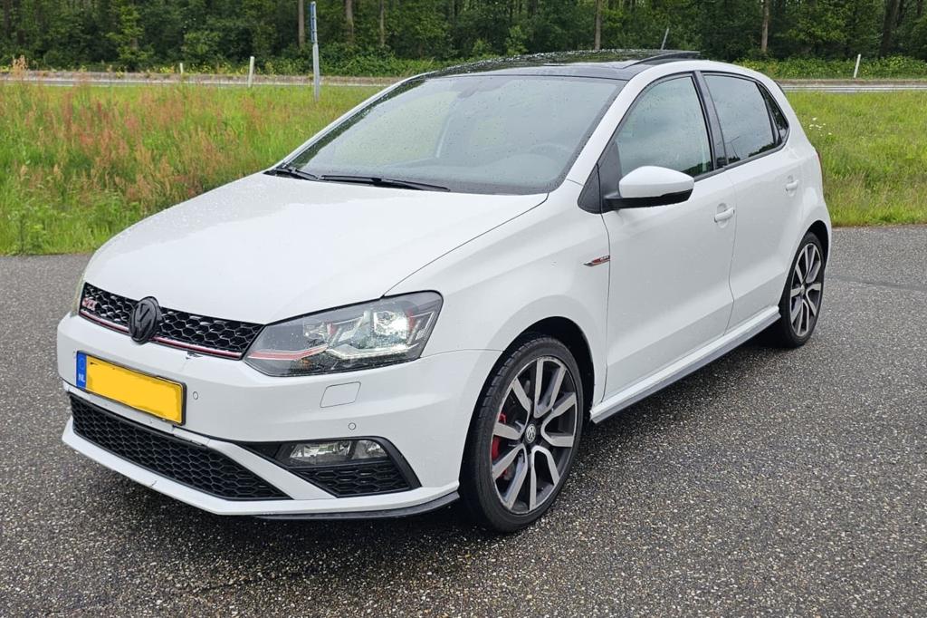 Polo 6C GTI DSG, Startonderbreker, Zwart, Alcantara, Wit